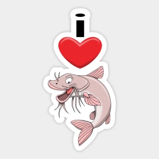 I Love Catfish Sticker